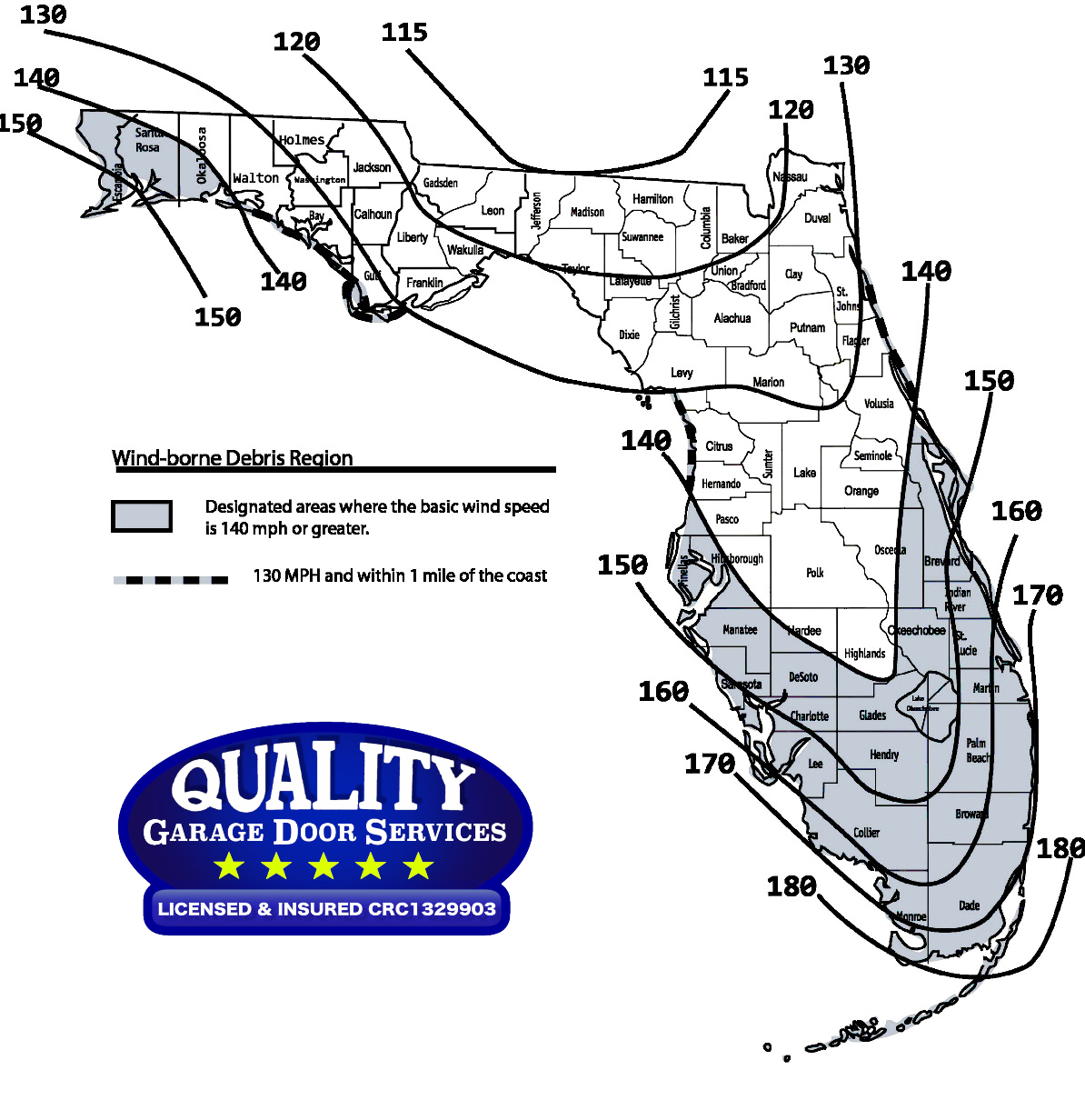 Hurricane Rated Garage Doors Orlando, FL | Hurricane Kits